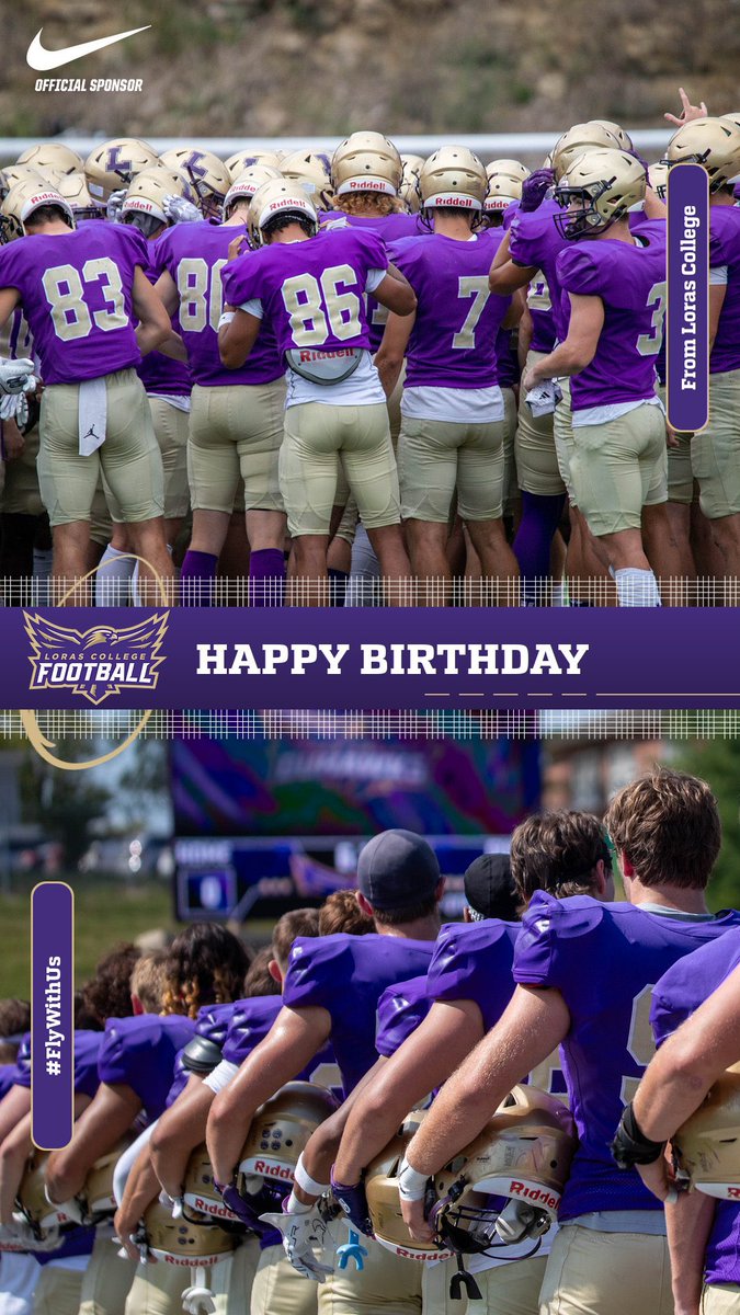 Thank you <a href="/LorasCollegeFB/">Loras Football</a> for the happy birthday message