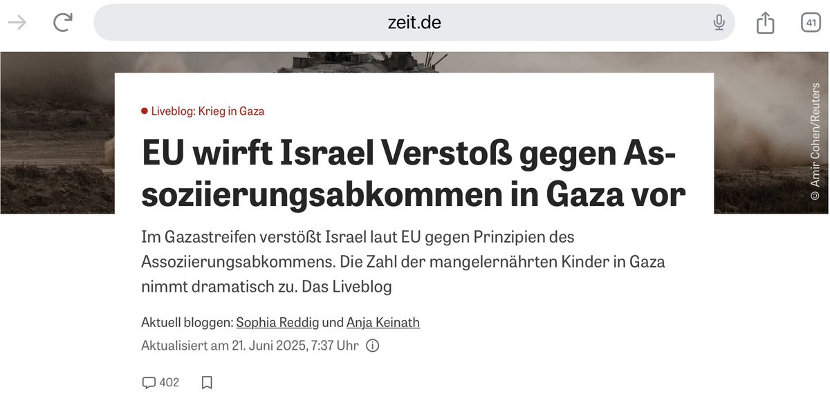 Bitte nicht vergessen: jeden Tag werden Menschen im #Gaza getötet, Kinder. Frauen, Alte, Schwache verhungern zuerst, fast sämtliche #Krankenhäuser sind zerbombt, das Land liegt in Schutt und Asche. Jeden Tag setzt #Israel den #Genozid fort. DAS MUSS AUFHÖREN!!