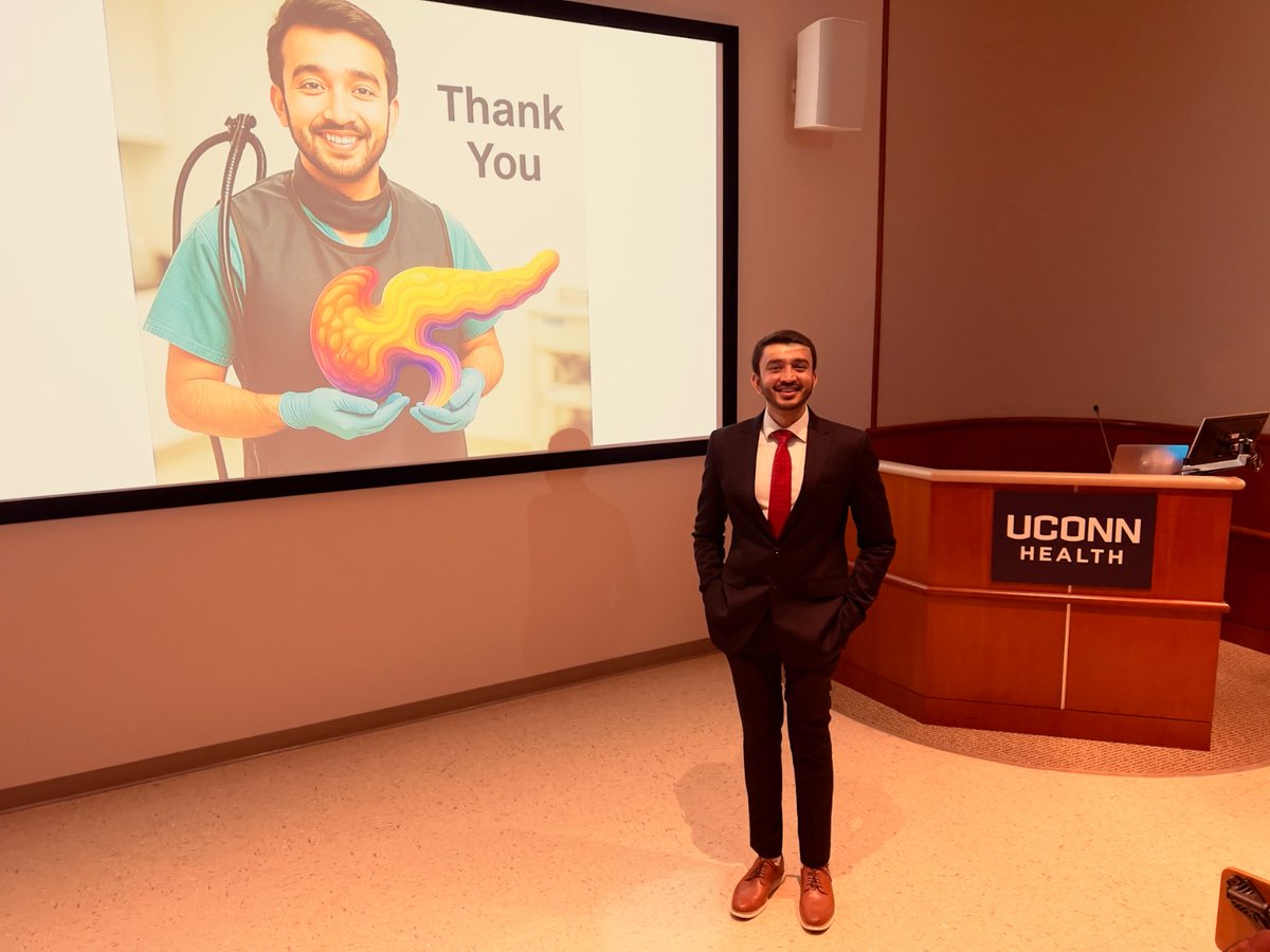 PaladiyaRuchir's tweet image. Ending PGY-3 year with Grand Rounds presentation on “From Necrosis to Crisis: A Deep Dive into Pancreatitis Complications”

🔍 Case Highlights:
• 🧬 Severe necrotizing pancreatitis of unclear etiology
• 🩸 Gastroduodenal artery bleed → IR coil embolization
• 🔄…