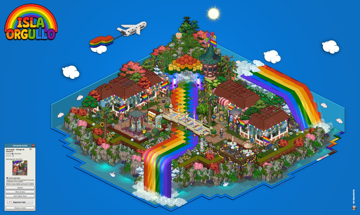 NoLimits (@nolimitshabbo) on Twitter photo ¡Isla Orgullo 🌈! Un espacio lleno de color, amor y diversidad.
Recorre el río arcoíris, disfrutar del paisaje y compartir el orgullo de ser quienes somos. 🏳️🌈💖
🏳️🌈By: NoLimits
🏳️🌈Link: habbo.es/room/120883497
<a href="/BboyJuanj0/">𝔹𝕓𝕠𝕪𝕁𝕦𝕒𝕟𝕛𝟘 𝔼𝕊/𝕄𝕏</a> <a href="/AstherixES/">𝙰𝚜𝚝𝚑𝚎𝚛𝚒𝚡</a> <a href="/ESHabbo/">Habbo ES/MX</a>
#SeleccionM12W #M12W #Habbo ¡Isla Orgullo 🌈! Un espacio lleno de color, amor y diversidad.
Recorre el río arcoíris, disfrutar del paisaje y compartir el orgullo de ser quienes somos. 🏳️🌈💖
🏳️🌈By: NoLimits
🏳️🌈Link: habbo.es/room/120883497
<a href="/BboyJuanj0/">𝔹𝕓𝕠𝕪𝕁𝕦𝕒𝕟𝕛𝟘 𝔼𝕊/𝕄𝕏</a> <a href="/AstherixES/">𝙰𝚜𝚝𝚑𝚎𝚛𝚒𝚡</a> <a href="/ESHabbo/">Habbo ES/MX</a>
#SeleccionM12W #M12W #Habbo