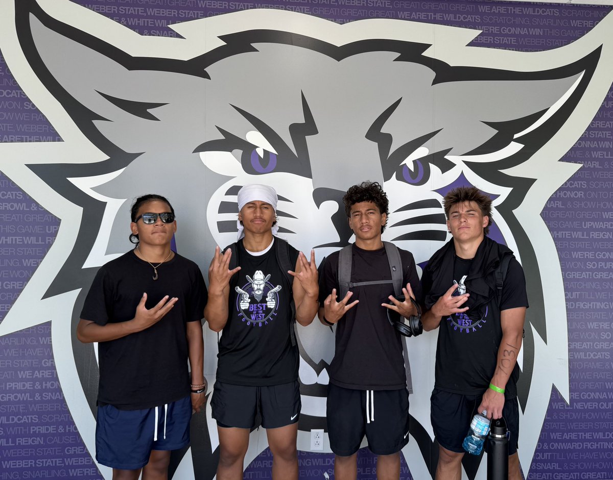 <a href="/WestlakeFootbal/">Westlake Football</a> at <a href="/weberstatefb/">Weber State Football</a> camp today. <a href="/dreysen_afuvai/">Dreysen Afuvai</a> <a href="/KutufoloT/">Silas Taumoepeau</a>