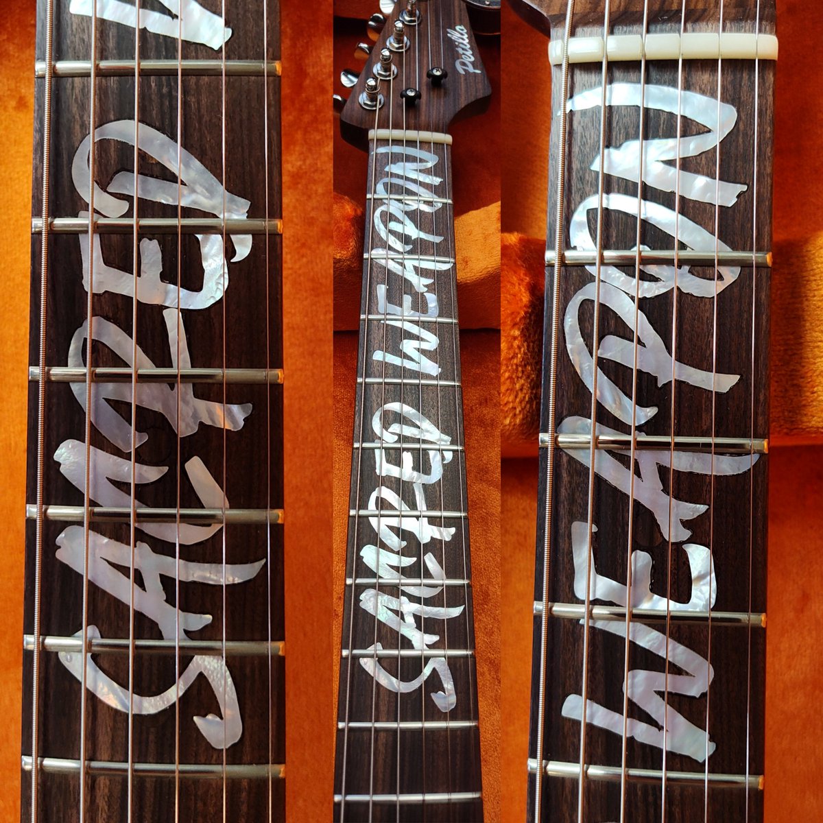 Happy birthday <a href="/nilslofgren/">Nils Lofgren</a>! One of the best guitarists in the world. I had the honor of designing/making "Sacred Weapon" with him! The hologram inlay features his beautiful wife <a href="/azsweetheart013/">Amy Aiello Lofgren</a> on the headstock! Happy to be a part of Nils' musical message!