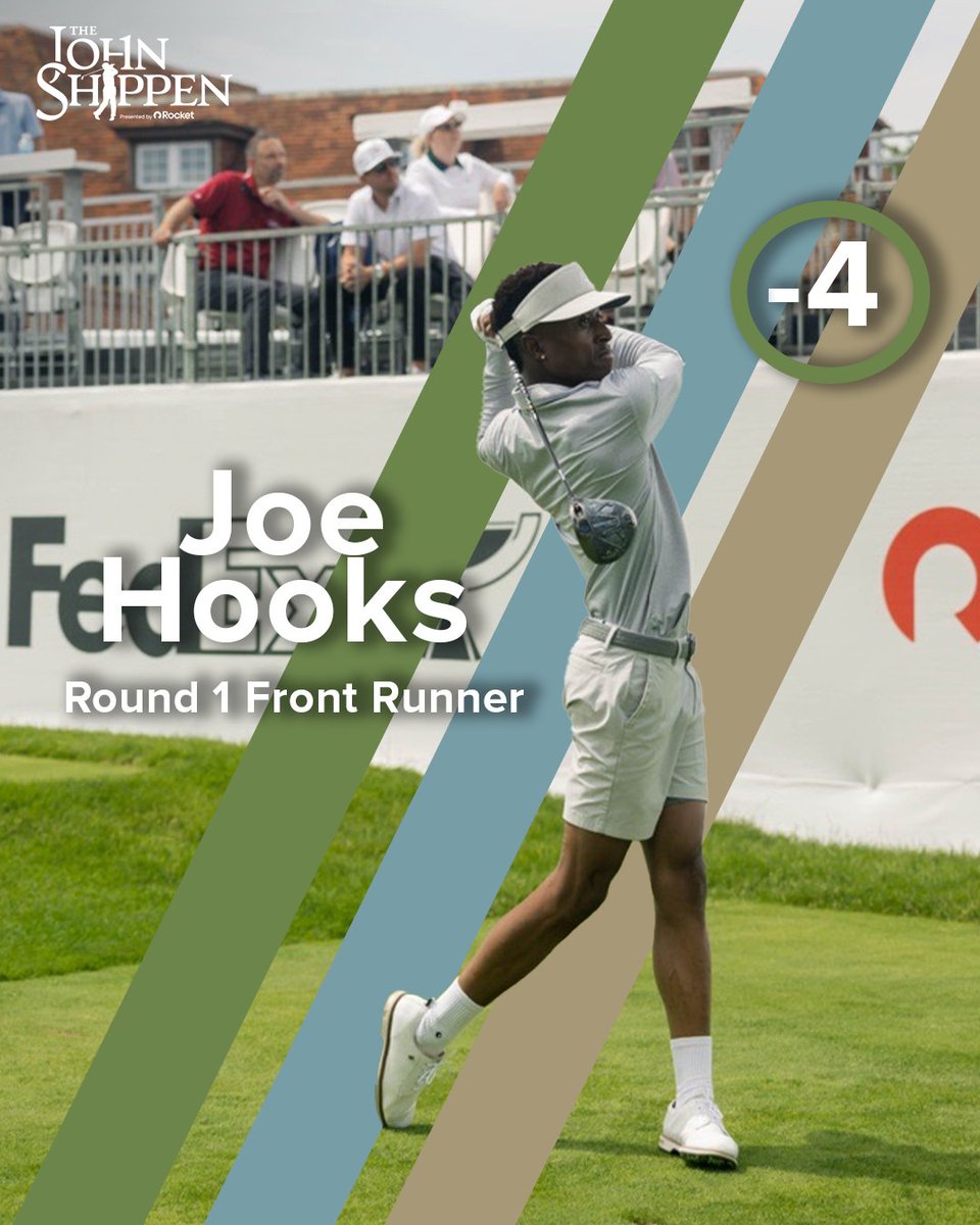Straight outta the 313!🔥⛳

Detroit native Joe Hooks leads with a score of -4 after Round 1 of THE JOHN SHIPPEN Men's Invitational presented by Rocket.