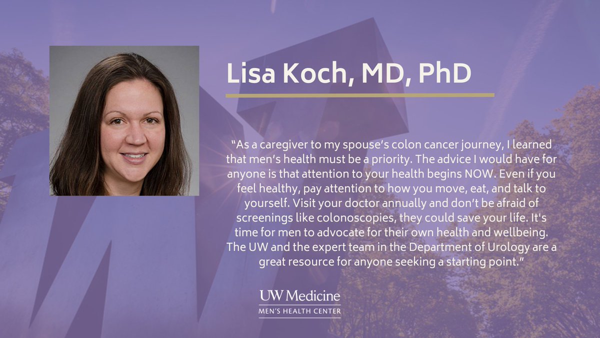 Lisa Koch, pathologist at the University of Washington, stresses the importance of early attention to men’s health this #UWMensHealthMatters2025. Mindful   habits, regular doctor visits, and screenings like colonoscopies can make a lifesaving difference.