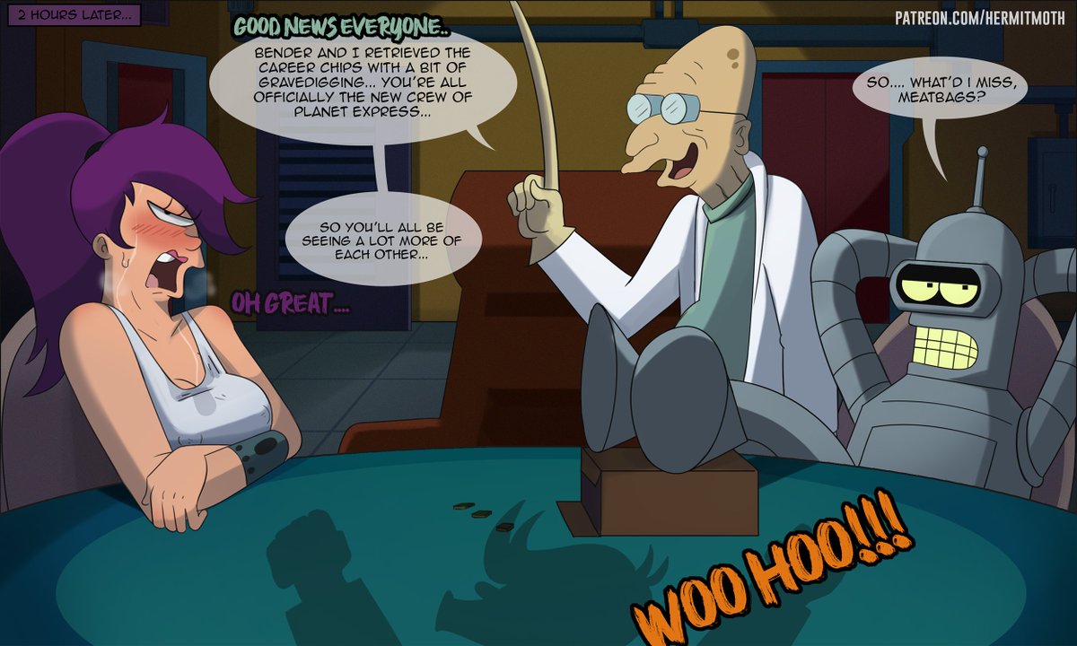 Leelas new job at Planet Express can be quite stressful, I guess she'll need a way unwind often...