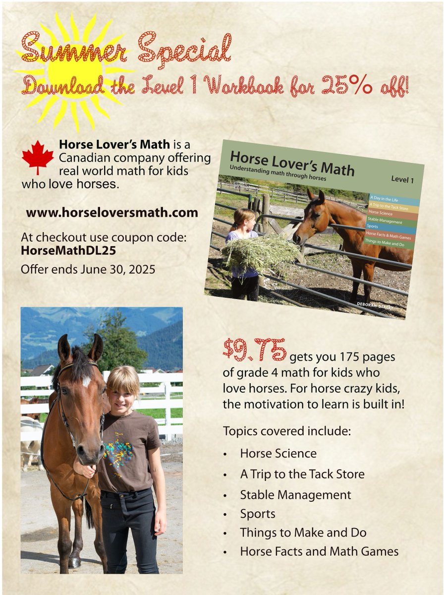 Imagine the possibilities when kids follow their passion? Here's your chance to get this fun math resource for #horsecrazy kids for 25% off! buff.ly/S1Tl6tz #homeschool #unschooling #horselover #mathforkids #horsebooksforkids #STEMEducation