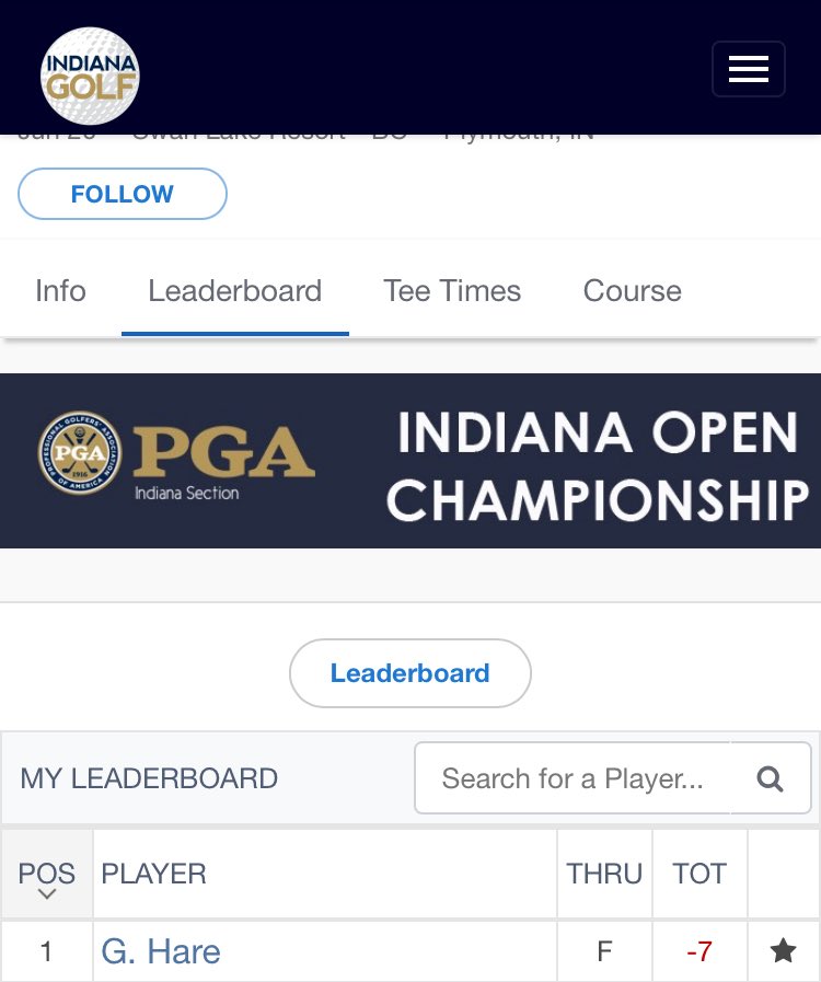 Ball State Men’s Golf (@ballstatemgolf) on Twitter photo We 👀 you <a href="/GavinHare4/">Gavin Hare</a>! Great bogey free 65 in the State Open qualifier. <a href="/IndianaGolf/">Indiana Golf</a> 🔴⚪️💪🏽 We 👀 you <a href="/GavinHare4/">Gavin Hare</a>! Great bogey free 65 in the State Open qualifier. <a href="/IndianaGolf/">Indiana Golf</a> 🔴⚪️💪🏽