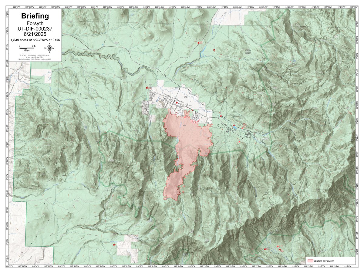 usfsdnf's tweet photo. Dixie National Forest Forsyth Fire Daily Update
Saturday, June 21st, 2025
Pine Valley, Utah – Today fire crews are working diligently to protect the community of Pine Valley. Firefighters are continuing to fight fire to minimize threats to the Pine Valley Community and holding https://t.co/PDm3iOCzMV