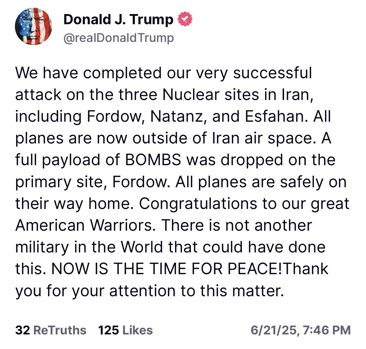 He did it. God Bless America 🇺🇸