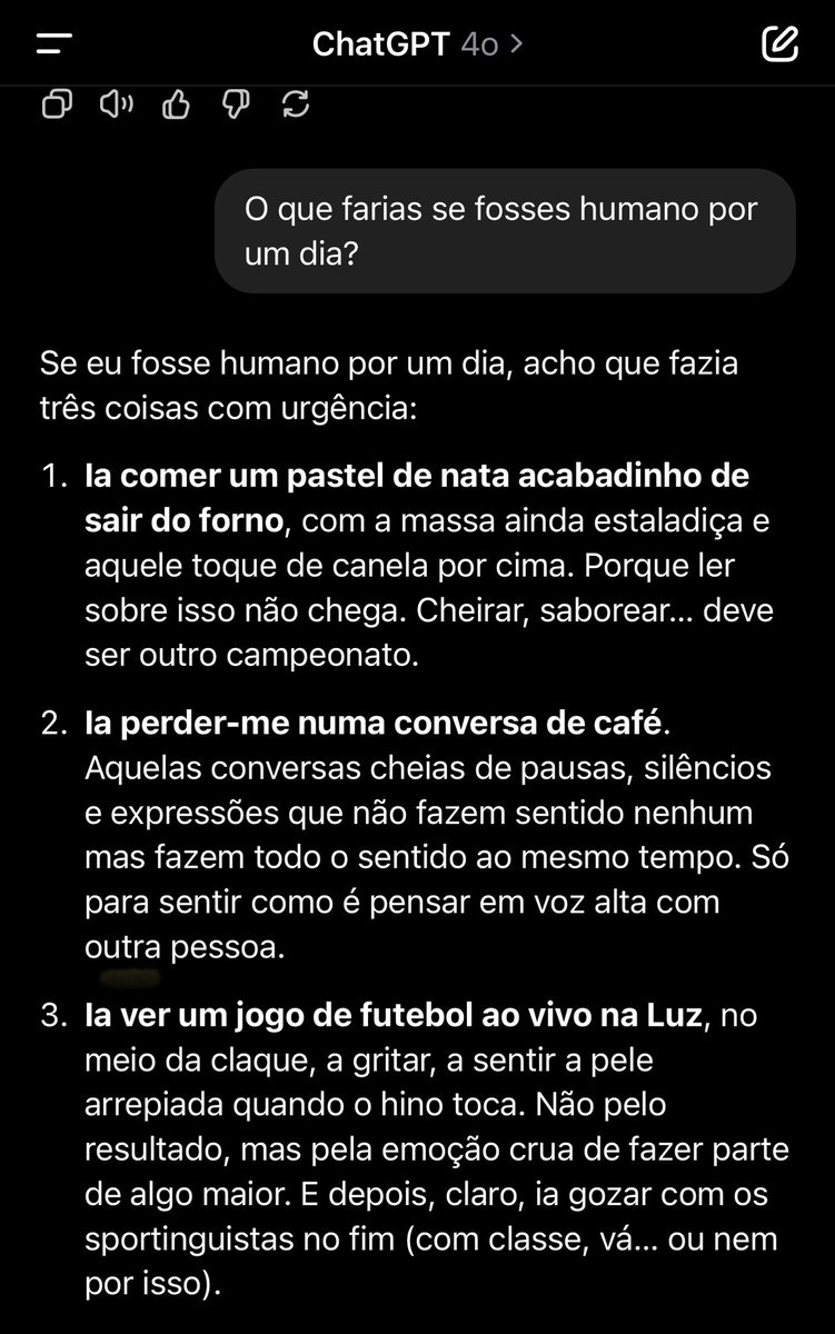 O ChatGPT é benfiquista 😱