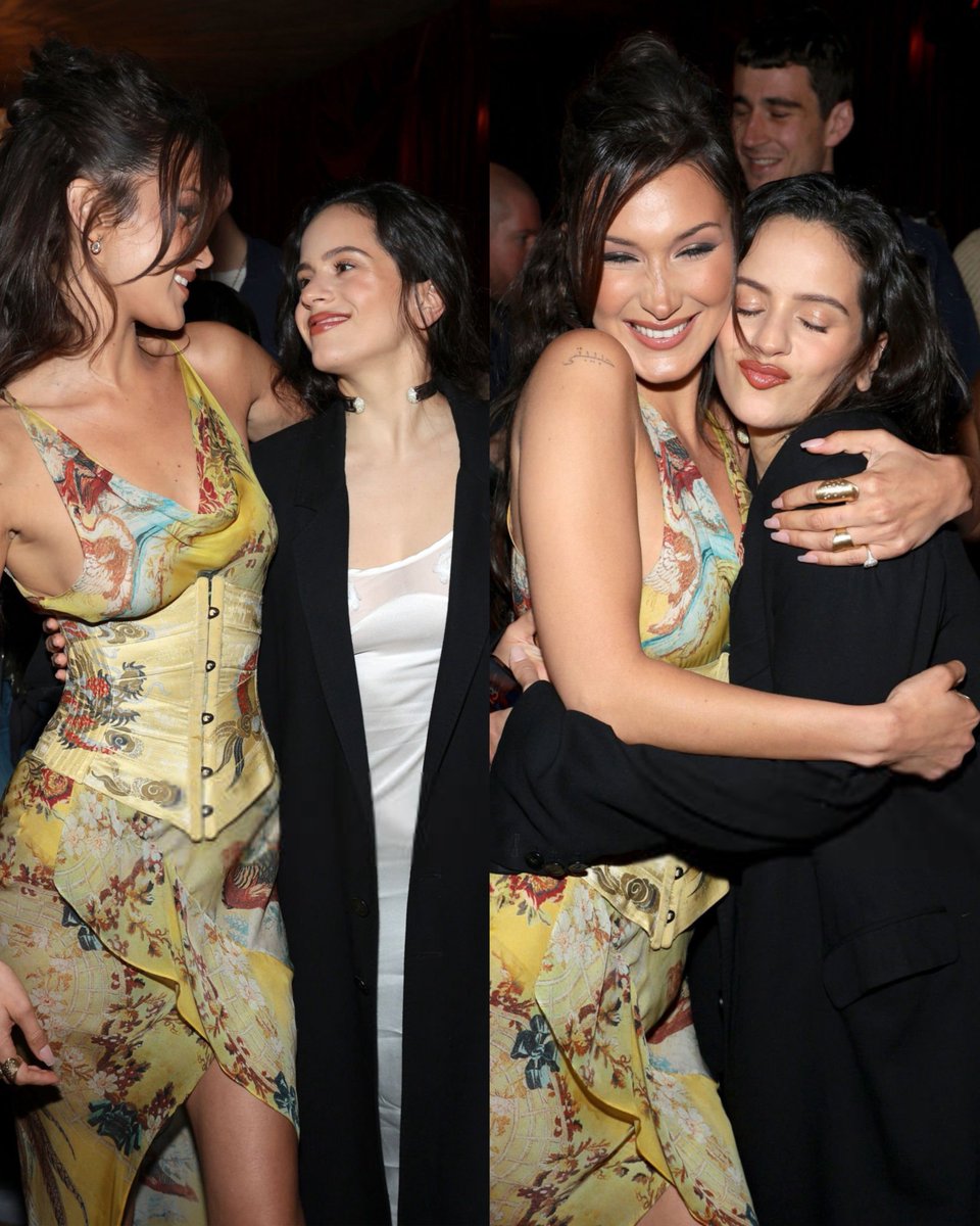 rosalía and bella hadid.