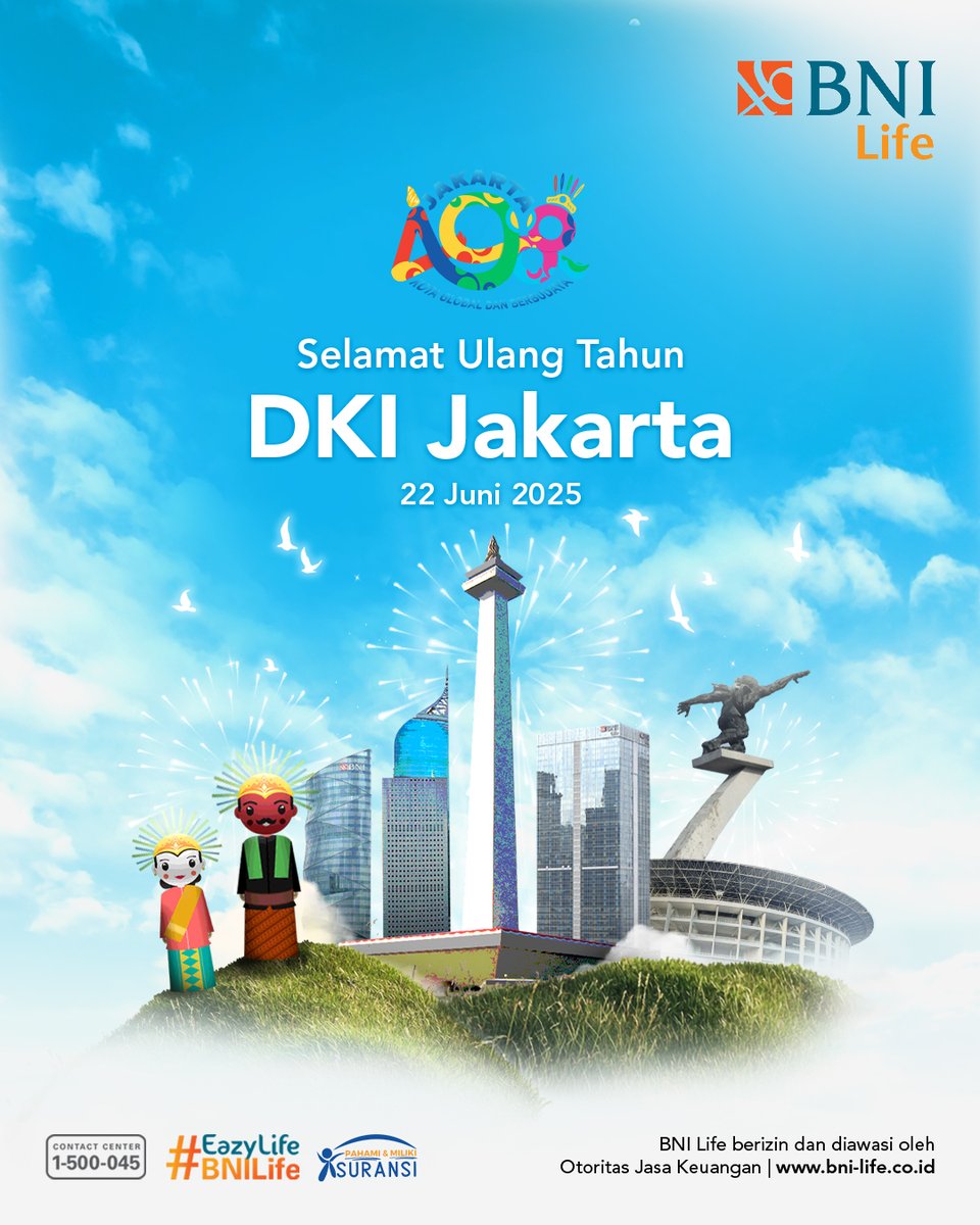 Selamat Hari Ulang Tahun DKI Jakarta Ke-498 🎉🥳

Beragam cerita yang hadir dari setiap sudut Kota Jakarta. Mulai dari makanan, ragam budaya hingga gedung-gedung pencakar langit. 

Bersama, kita jadikan momentum perayaan ini sebagai semangat baru untuk memberikan kolaborasi