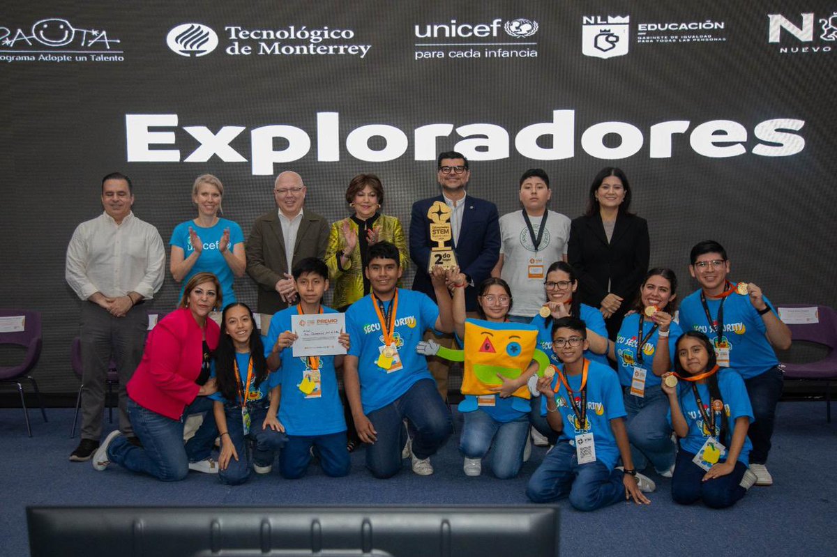 ¡Puro talento Nuevo León! 🦁 
Muchas felicidades a las y los estudiantes ganadores de las Olimpiadas STEM Nuevo León 2025
Gracias a <a href="/UNICEFMexico/">UNICEF México</a>, @PAUTA_AC y Red STEM NL por impulsar esta gran comunidad educativa.
