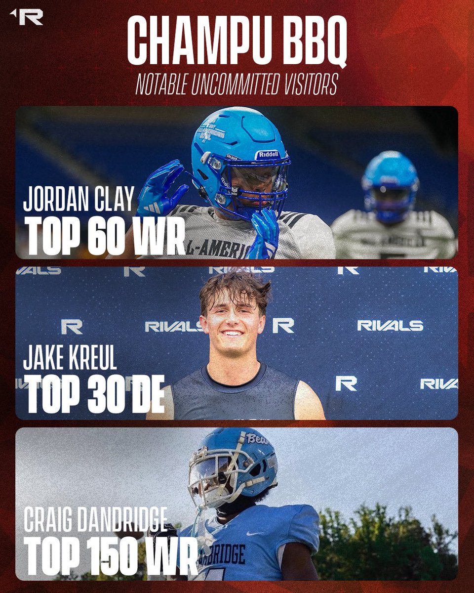 ChampU BBQ kicked off with a bang — and with several top uncommitted targets on campus, the #Sooners might just be getting started.

<a href="/Bdrumm_Rivals/">Brandon Drumm</a> has the latest on where things stand with OU’s biggest visitors and what could be on the horizon.

READ ➡️ oklahoma.forums.rivals.com/threads/drummb…