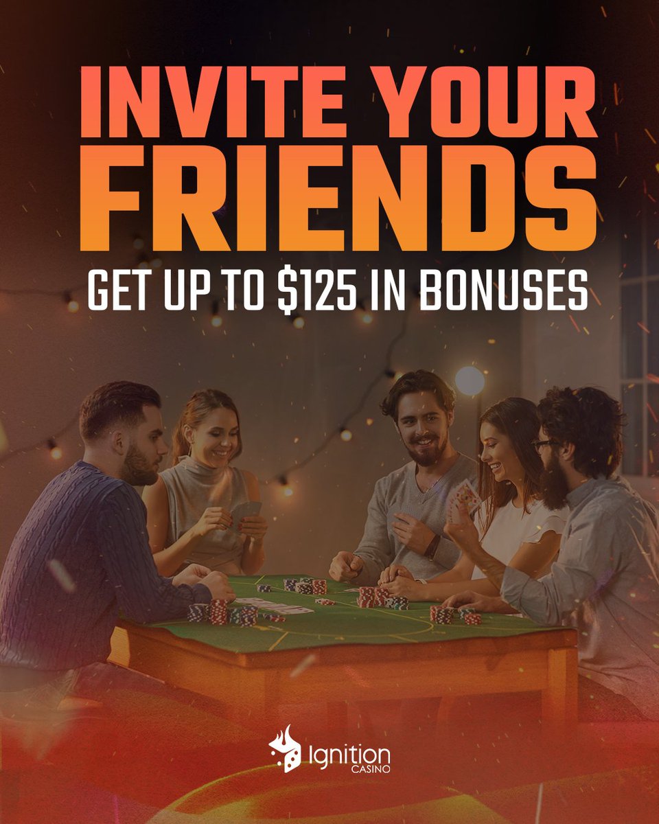♠️ Good friends bring snacks.
♣️ Great friends bring chips.
❤️ Invite your crew to Ignition and score up to $125 in bonuses for each one who joins the action.

Tag your poker squad and let’s build that bankroll together - bit.ly/3Yy2YhX