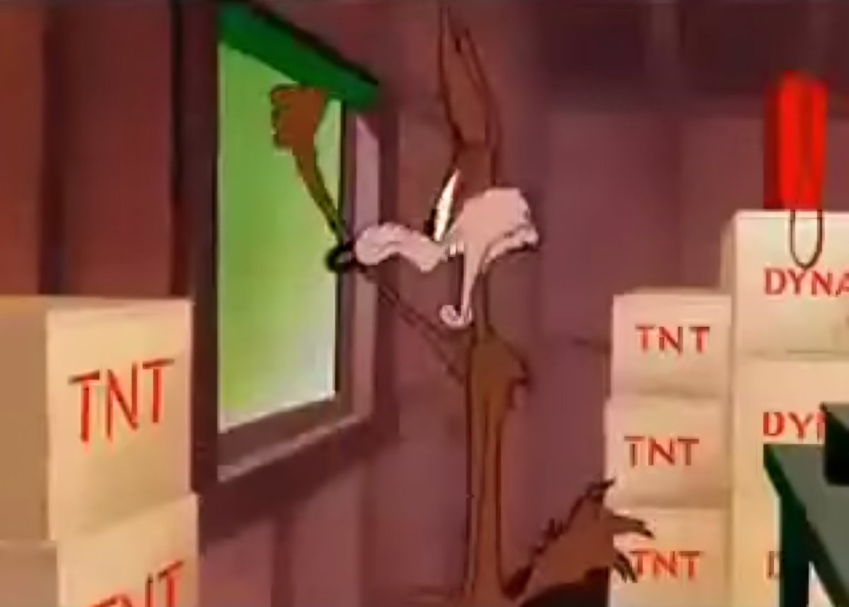 derikv's tweet image. Yeah, 'cause #TACOTrumps erratic bullshit has worked so well for his nonsensical economic disaster laden tariffs! 90 deals in 90 day is 0 deals in 90 days!
Wile E. Trumpy...
"super genius" 
Another #TwoWeekTrump loser delay tactic!