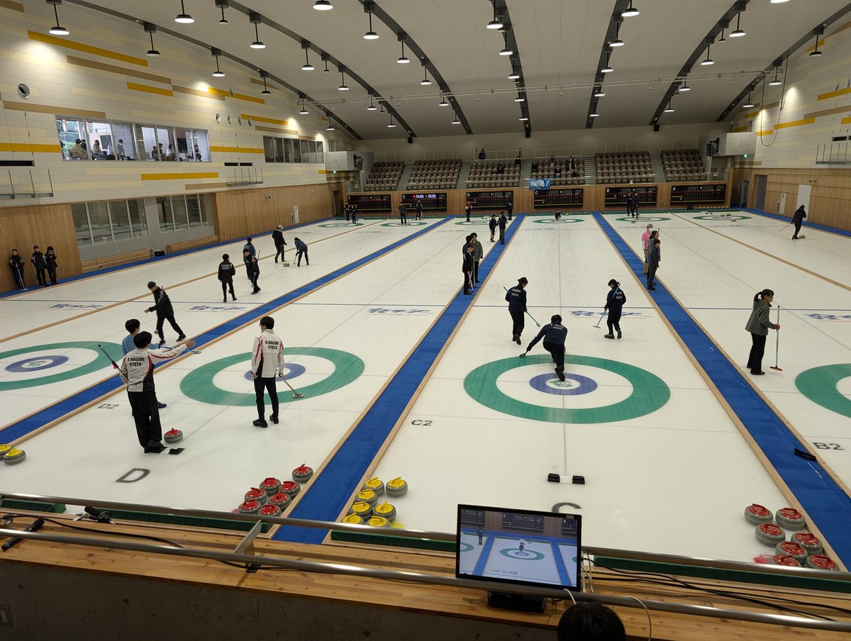 決勝トーナメント　スタートしました🥌
それぞれの目標に向かって頑張って下さい🏆️
#NCA初心者カーリング大会2025