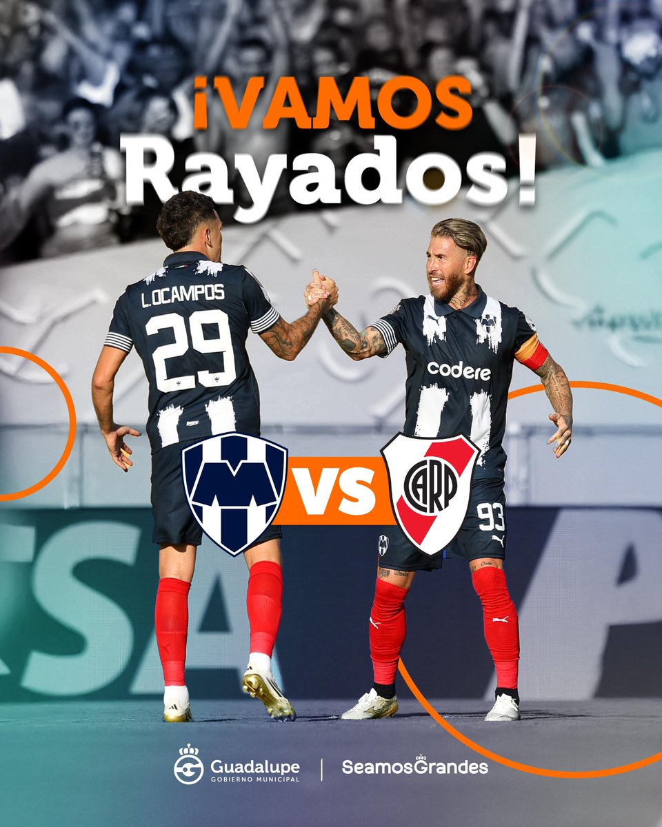 ⚽️💙 ¡Hoy todos somos Rayados!
Desde Guadalupe apoyamos con orgullo al Monterrey en su duelo internacional contra River Plate.
¡A dejarlo todo en la cancha y demostrar por qué somos grandes en el norte!

#VamosRayados #OrgulloRegio #SeamosGrandes