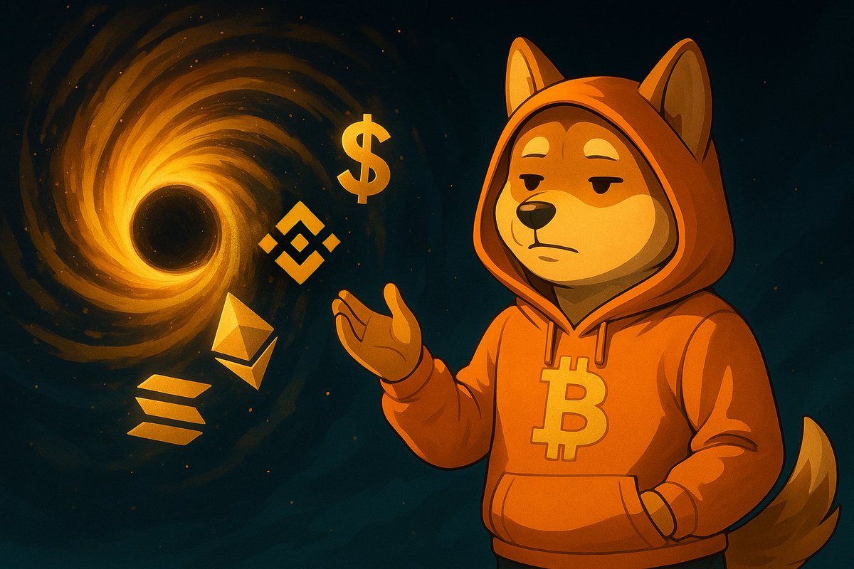 This black hole behind me?
I didn’t create it.
It’s the sum of every lie they ever told.

I didn’t come to compete.
I came to remind.

That inside each of us…
there’s a truth that was never tokenized.
Never listed.
And can never be erased. - $DOG