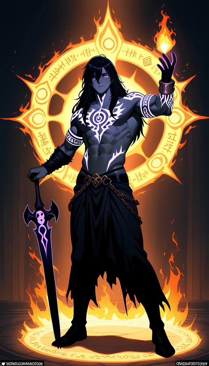 MstrAndr_ART's tweet photo. Firebrand Ascendant: The Glyph-Wielder of Flame.
What secrets burn within the flame he conjures?
#MagicWarrior #FlameWielder #RunicPower #MythicHero #DarkFirelord #FantasyMagicArt #DemonicBlade #SorcererOfAsh #HellfireChampion #AnimeFantasyKing #AIart https://t.co/A2vQLaVRXh