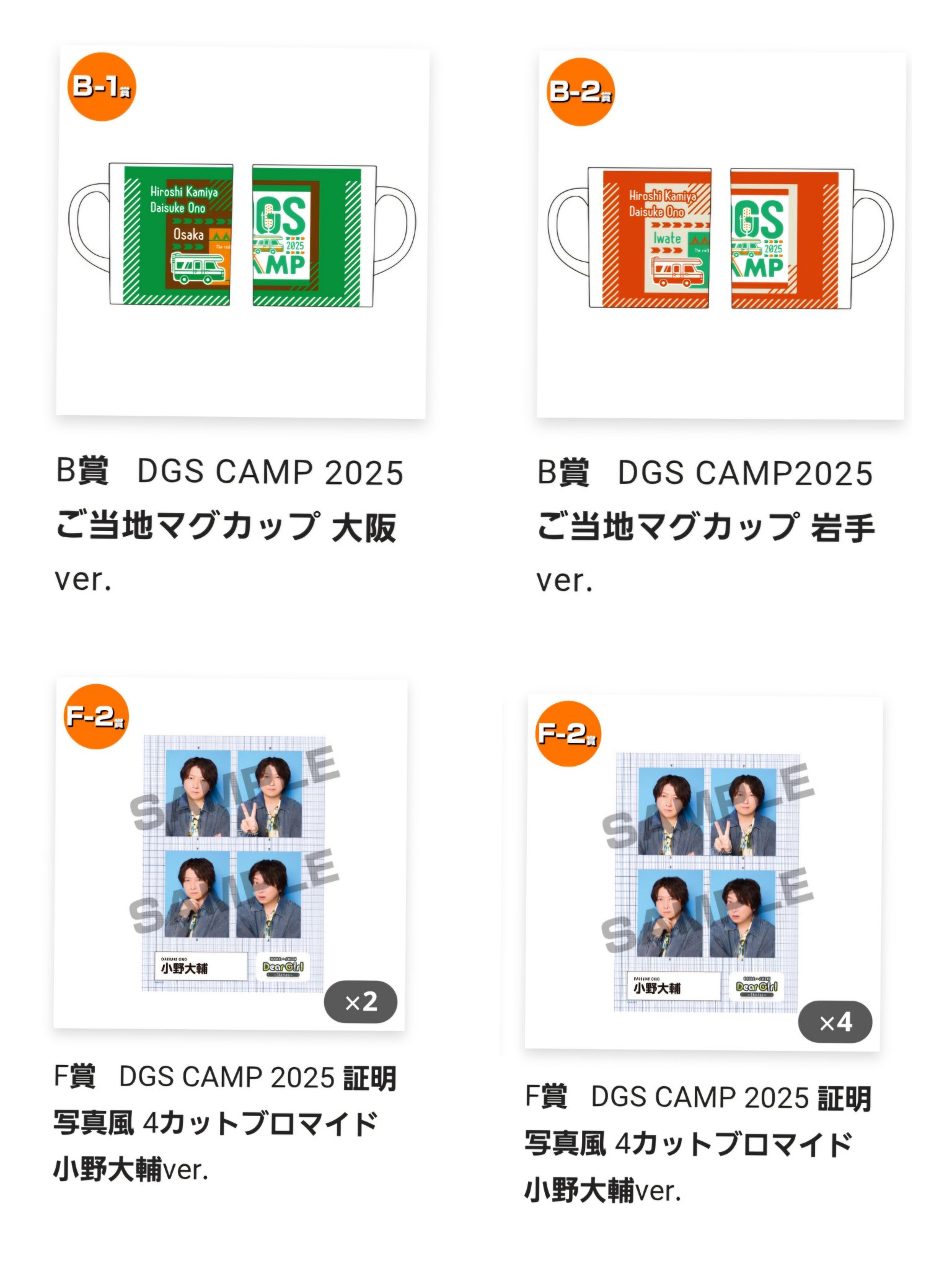DGSくじA賞含む4点セット DGSくじA賞含む4点セット