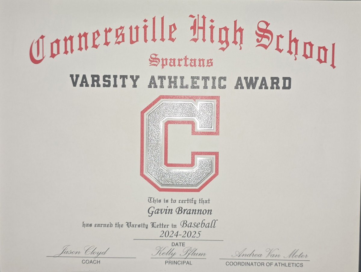 GavinBrannon2's tweet photo. Year end high school awards. 
*Conference runner up strikeouts-56*
*Strikes thrown 61%*
*Varsity pitcher of the year*
@DaytonBaseball @BallStateBB @TopTierIN @TopTierIN26Nat @PrepBaseballIN @PrepBaseINScout @Bsbclips @nxt1sports https://t.co/wbpXC1OLfJ