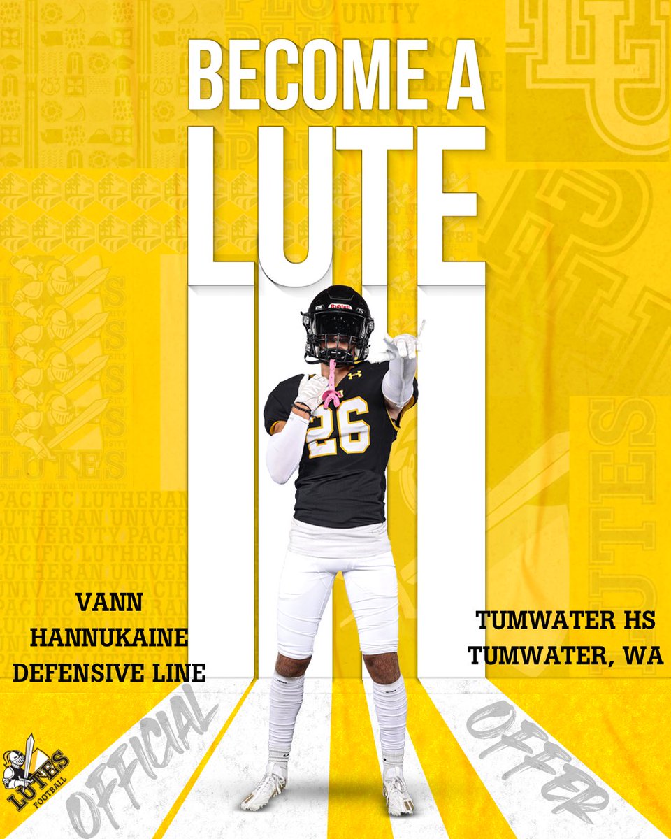 Vann Hannukaine (@hannukaine_vann) on Twitter photo After a great conversation with <a href="/Zach_Willis45/">Zach Willis</a>, I am blessed to receive my second offer from <a href="/PLUFootball/">Pacific Lutheran Football</a>.
<a href="/BrantMcAdams/">Brant McAdams</a>
<a href="/TBirdFootball/">Tumwater โWinningโ Football</a> After a great conversation with <a href="/Zach_Willis45/">Zach Willis</a>, I am blessed to receive my second offer from <a href="/PLUFootball/">Pacific Lutheran Football</a>.
<a href="/BrantMcAdams/">Brant McAdams</a>
<a href="/TBirdFootball/">Tumwater โWinningโ Football</a>