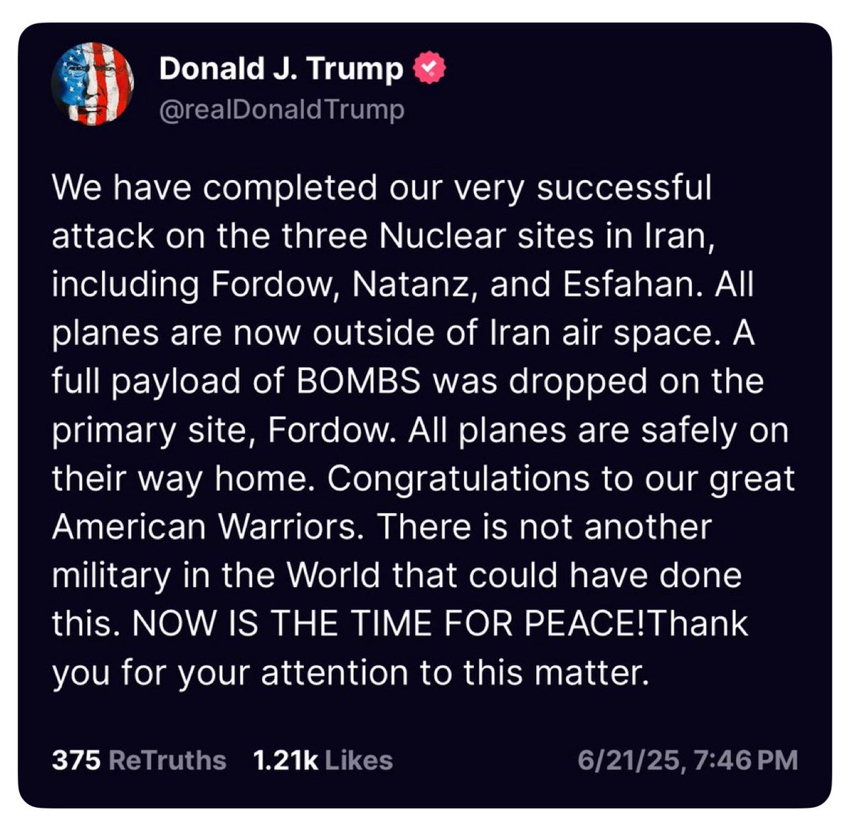 MichelleMakori's tweet image. BREAKING: Trump confirms the US bombed Iranian nuclear sites, including Fordo.