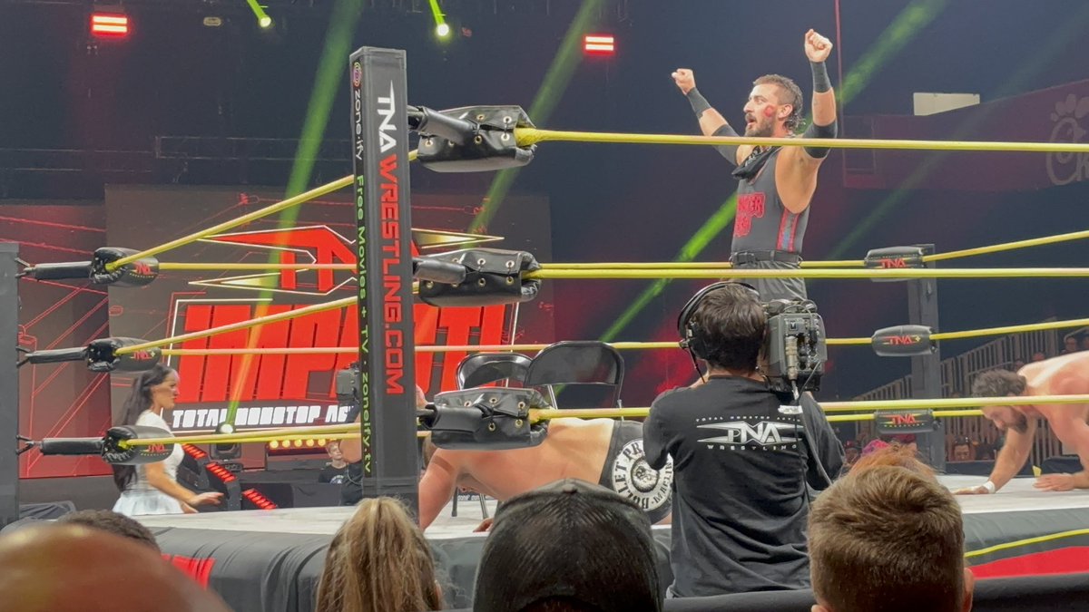 Great seats tonight for <a href="/ThisIsTNA/">TNA Wrestling</a> in Pittsburgh! Thanks <a href="/Myers_Wrestling/">Brian Myers</a> for the assist! First TNA show for my boys are they are loving every minute of it! <a href="/MajorWFPod/">The Major Wrestling Figure Podcast</a> member for life!