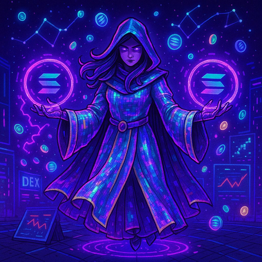 pumppixelhaven's tweet photo. #MoonTrix cast Solana Swirl and the gasless noobs disappeared.
Magic? No.

$SOL-powered spellbook and zero patience for vaporware.

Enter the spellzone:
✨ https://t.co/XrUERInHxZ

#Web3Gaming #Solana #NFT #memecoins https://t.co/gqSCVUcLXw