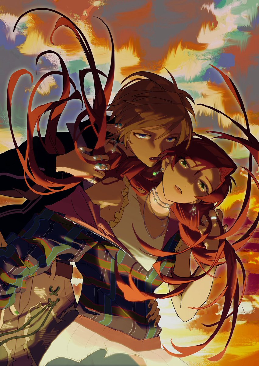 Augustine (left), a vampire from a collateral bloodline, and Leontina (right), a college track athlete.

Yuri duo born from Otamio member’s brilliant brainstorming

#oc #yuri