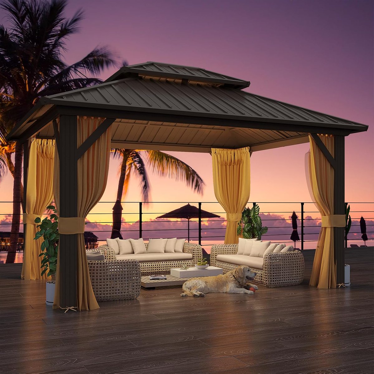 CoppemDeals's tweet photo. 🚨Flash Sale! 2 Hrs Remaining. YOLENY 10' x 12' Hardtop Gazebo, Metal Gazebo with Aluminum Frame, Double Galvanized Steel Roof, Curtains and Netting Included.

 $594.99 Originally $700. https://t.co/zwEdnC7slt https://t.co/JgittpsbJW