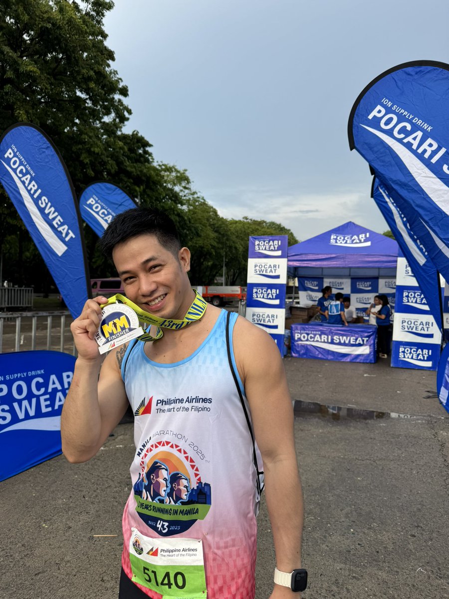 jickson0326's tweet image. Kahit umulan, go lang! ☔🔥
43rd Philippine Airlines Manila Marathon 2025 🏁
Kakaibang saya, kakaibang pagod—pero worth it!

#RunnerLife #PALMarathon2025 #LabanLang #RainOrShineRun #MarathonGoals #SarapSaFinishLine