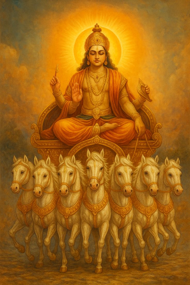 सृष्टि के पालनहार जगत के नाथ भगवान सूर्य देव की अलौकिक छवि।।