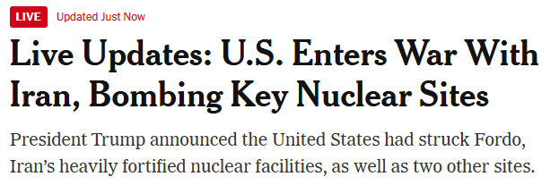 Stocktwits's tweet image. The U.S. has bombed three of Iran's nuclear sites, marking a clear escalation of U.S. involvement in the region.

Trump will address the nation at 10 pm ET, calling for Iran to agree to end this war in his Truth Social post.