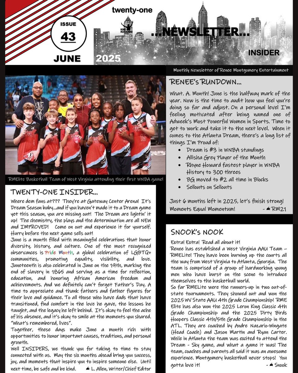 RME (@rmefamily) on Twitter photo Twenty-One Insider π
June 2025 Newsletter βοΈ
#RMElite the WV State Champs π
<a href="/ReneeMontgomery/">Renee Montgomery</a>βs Rundown ππΎ
<a href="/SnookMontgomery/">Bertlela Montgomery</a>βs Nook π
Sign up today and donβt miss out on all things RME: bit.ly/RMENews Twenty-One Insider π
June 2025 Newsletter βοΈ
#RMElite the WV State Champs π
<a href="/ReneeMontgomery/">Renee Montgomery</a>βs Rundown ππΎ
<a href="/SnookMontgomery/">Bertlela Montgomery</a>βs Nook π
Sign up today and donβt miss out on all things RME: bit.ly/RMENews