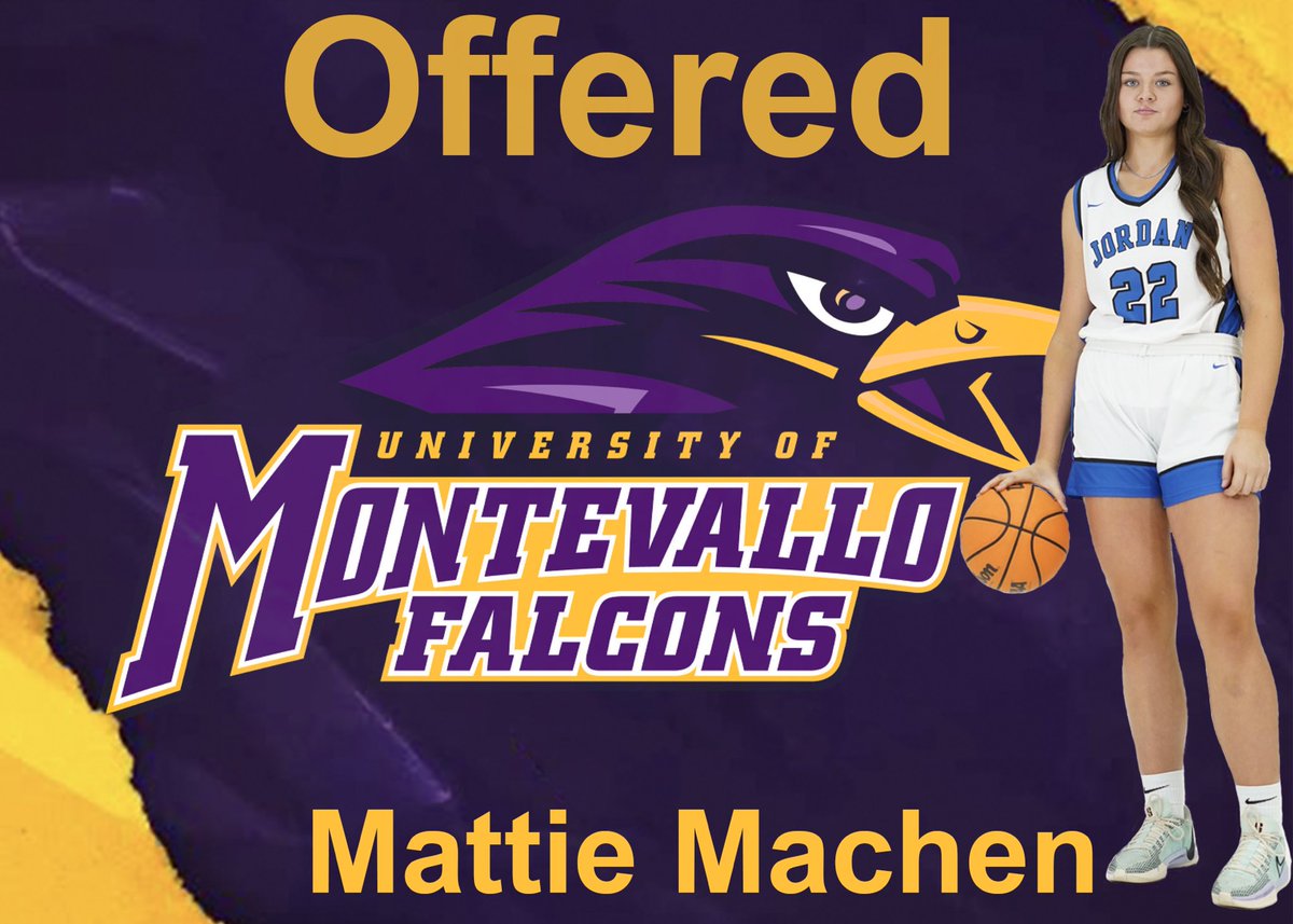 Congratulations to SGB Veal 2026 6-2 Wing Mattie Machen, Mortimer Jordan HS on picking up a offer from Montevallo University of the GSC and Head Coach Olivia Chapman