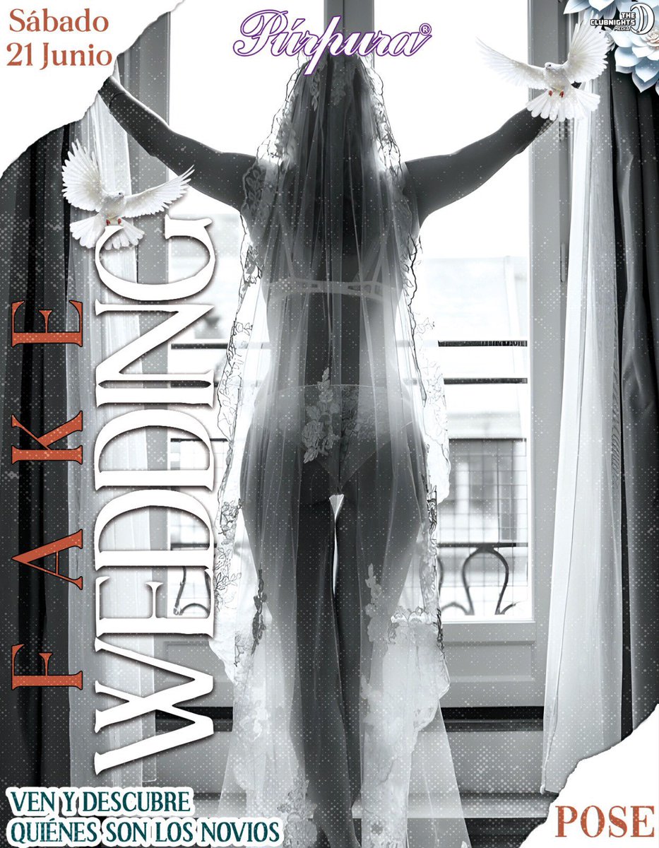 ¿Están listos para casarse con el deseo y divorciarse de la rutina?

✨HOY ✨HOY ✨
👰🤵‍♂️Fake Wedding
📆 Sábado 21 Junio 
📍 #Purpura
🎭 Dress code: Elegancia con un toque provocador (novias sexys, padrinos traviesos, damas atrevidas…)

📲 5519416595 #Abby