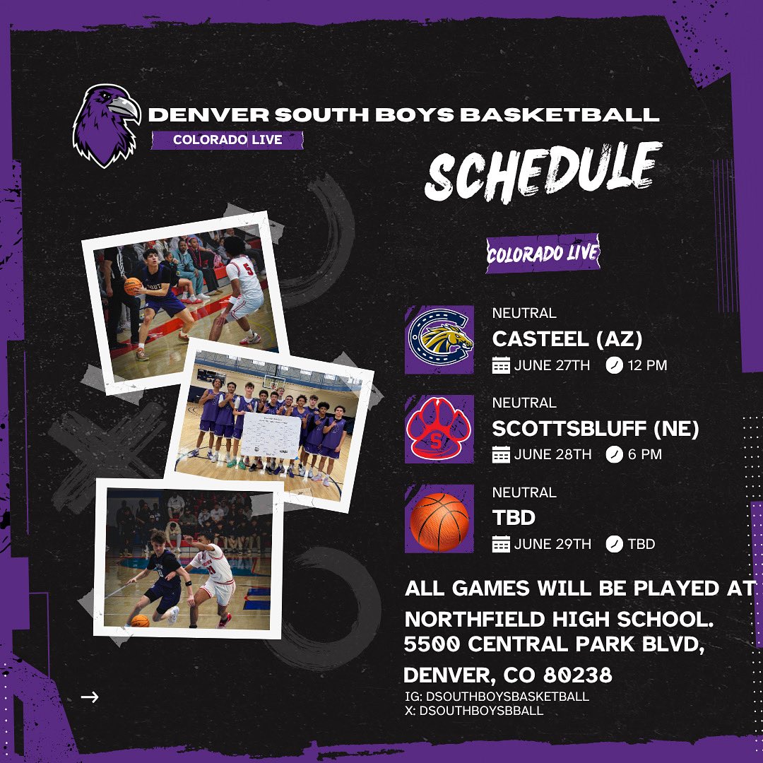 The boys will be back in action on June 27th against Casteel from Arizona, June 28th against Scottsbluff from Nebraska, and June 29th will be based on bracket play. Come check the boys out next weekend! 

<a href="/ColoradoLive_SS/">COLORADO LIVE Scholastic Showcase</a> 

| #GoRavens | #ProtectTheNest |