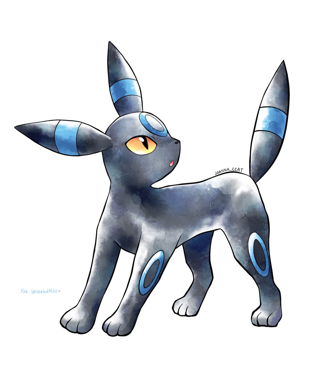joanna_ccat's tweet image. Shiny Umbreon inspired by Sugimori’s art style :)