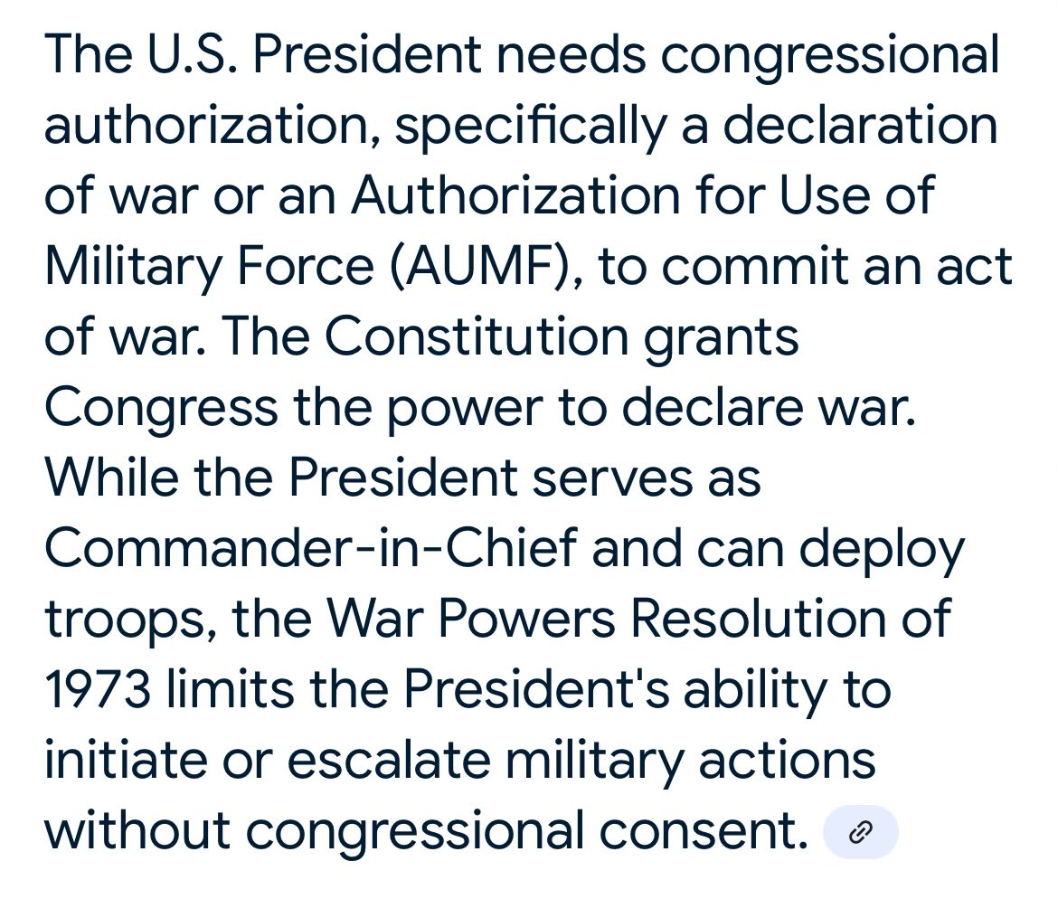 Not that Donald Trump has ever followed a law or the Constitution once in his miserable life 🤬#ImpeachTrumpNOW #Iran