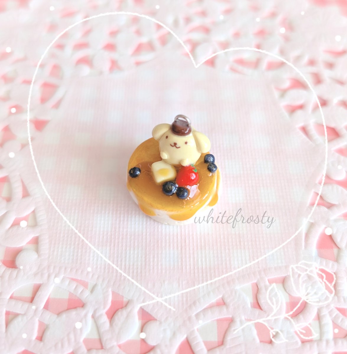 whitefrosty's tweet photo. I really haven't been posting much of my crafts here oops 🫣
Pompurin 🥞 charm ! #polymerclay https://t.co/Rf13GLRHZ0