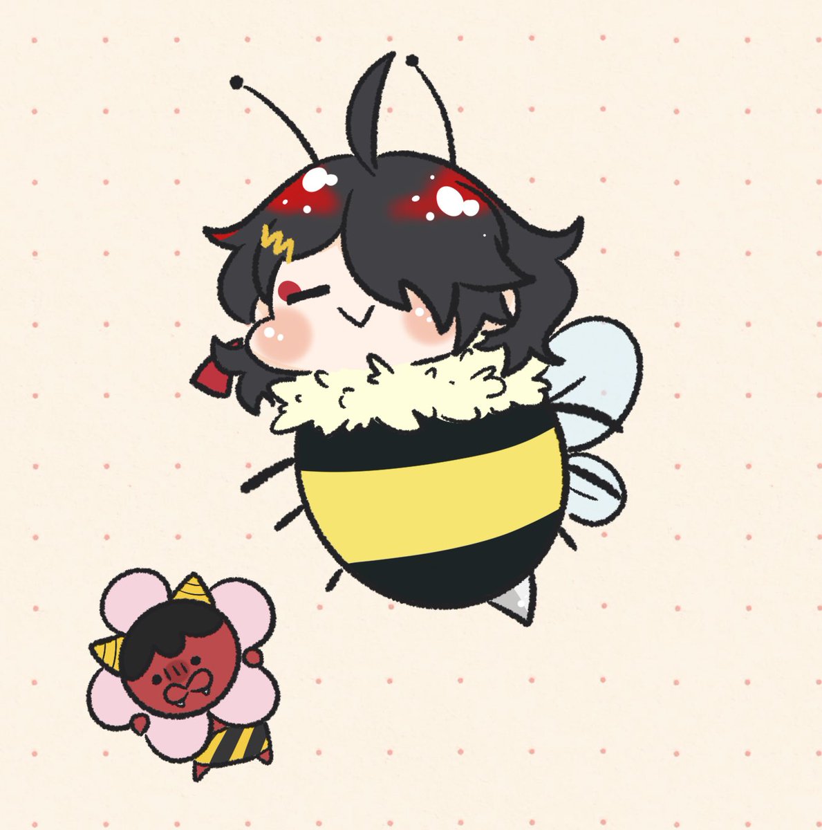khrysu_nyan's tweet photo. 🐝🌸 #Akurylic https://t.co/qmOceNXNyT