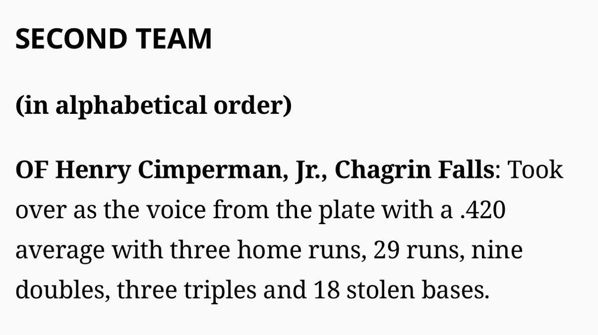 Chagrin Falls Baseball tweet media