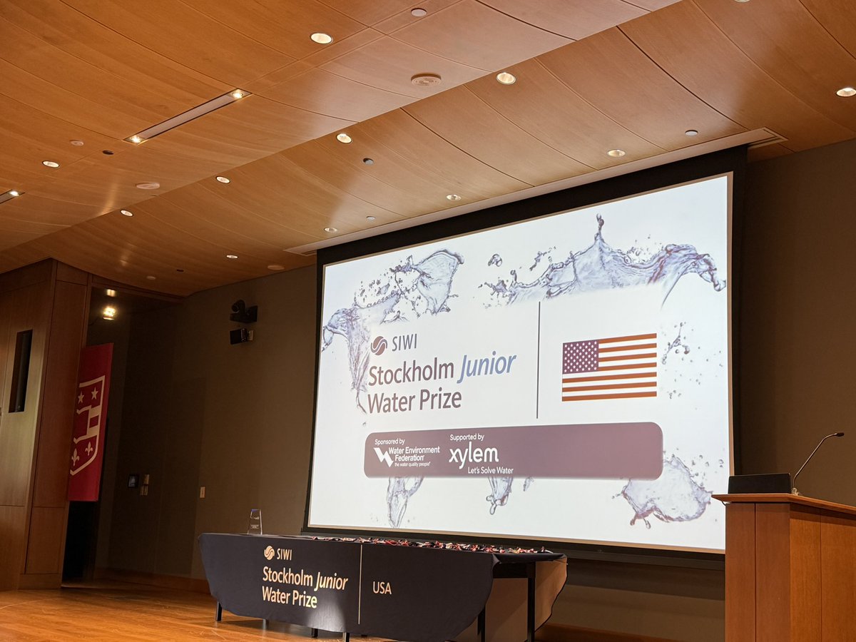 The award ceremony for the 2025 Stockholm Junior Water Prize USA national competition is going to start….. We will find out soon who will represent the U.S. at the international competition.