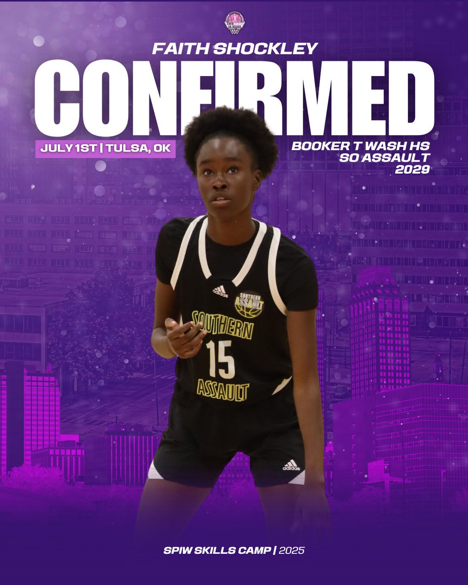 She Puts in Work Basketball Report (@sheputsinwork) on Twitter photo She Puts in Work Skills Camp 2025
July 1st | Tulsa, OK
πΊ<a href="/fshock15/">Faith Shockley</a> - 5'11" / SF | Booker T Washington HS π
<a href="/SoAssaultGBB/">Southern Assault Girls Basketball</a>
Faith is CONFIRMED!!!!π Looking forward to see you work! Let's Get It!
It's not too late to sign up! Register here: lexdesirbball.com/spiw-skills-ca⦠She Puts in Work Skills Camp 2025
July 1st | Tulsa, OK
πΊ<a href="/fshock15/">Faith Shockley</a> - 5'11" / SF | Booker T Washington HS π
<a href="/SoAssaultGBB/">Southern Assault Girls Basketball</a>
Faith is CONFIRMED!!!!π Looking forward to see you work! Let's Get It!
It's not too late to sign up! Register here: lexdesirbball.com/spiw-skills-caβ¦