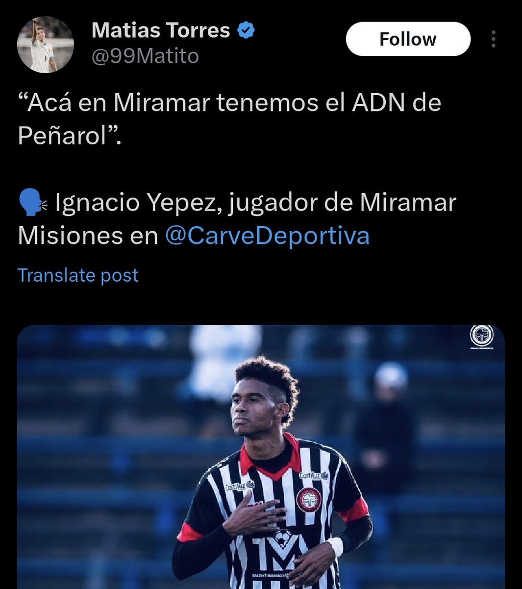 "Yepez"
Porque dijo que en Miramar Misiones tenían el adn de peñarol, y si, que queres? ambos equipos no paran de ser garchados por Nacional , jijo de buta