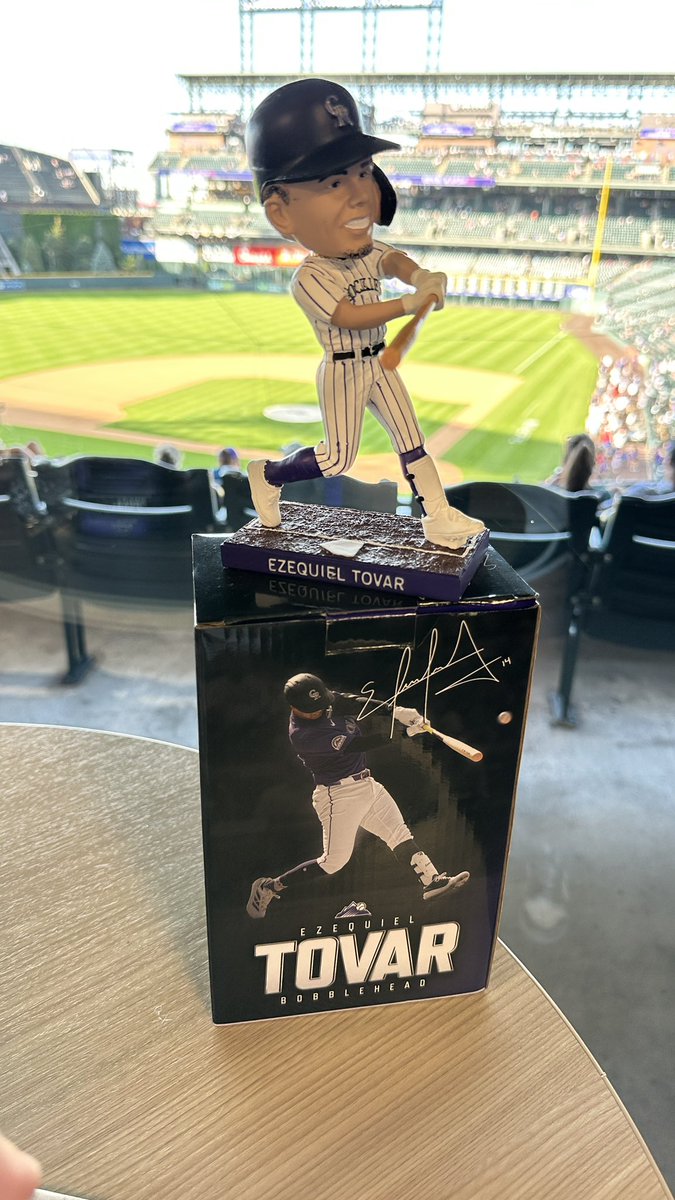 It’s Tovar bobblehead night! For a chance to win, like or RT &amp; answer: How early do you show up to Rockies games — and what’s your first stop once inside Coors Field? Winner drawn Monday! (Ok to answer for another stadium if you catch Rockies games on the road!)