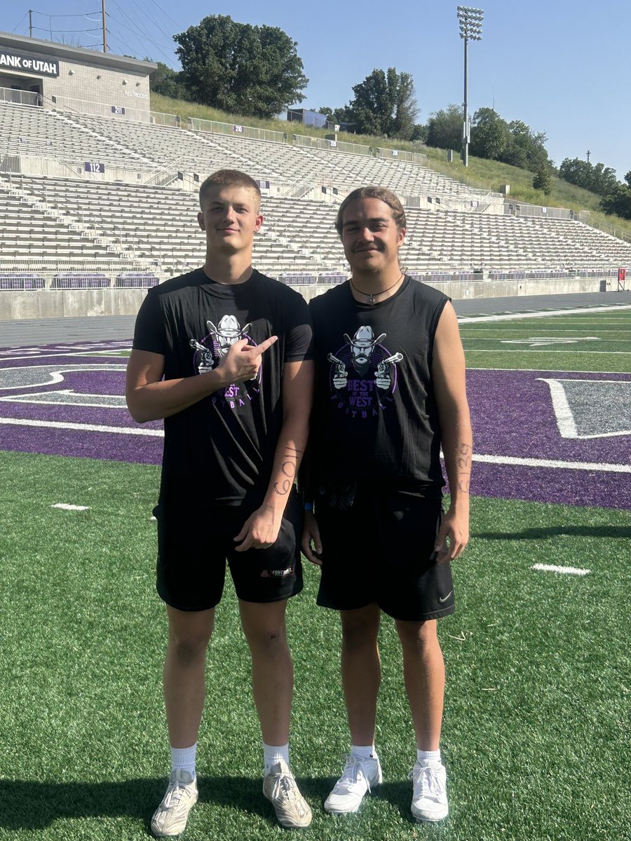 One of these guys was a QB &amp; one was his T.. Now they’re 2 of the best TE’s in Utah. Great to see <a href="/dysonrichards26/">Dyson Richards</a> &amp; <a href="/ToaRoberts24/">Manaia (Toa) Roberts</a> on the field together again. Thanks <a href="/weberstatefb/">Weber State Football</a>