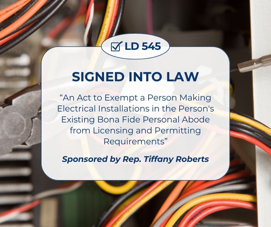 TiffanyR323's tweet image. Common Sense Fix allowing Homeowners to do some electrical work WITHOUT special licenses or permits. This bill restores the homeowner exemption to its rightful place. A straightforward fix helping everyday people work on their homes. #CommonSense #ElectricalWork #HomeMaintenance